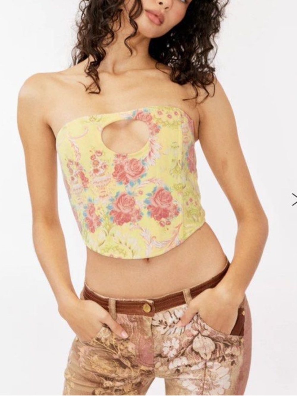 With Jéan Sybbyl Corset Prudence Floral Print Size Small